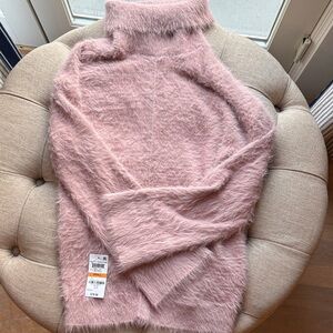 INC International Concepts Soft Pink Turtleneck Sweater